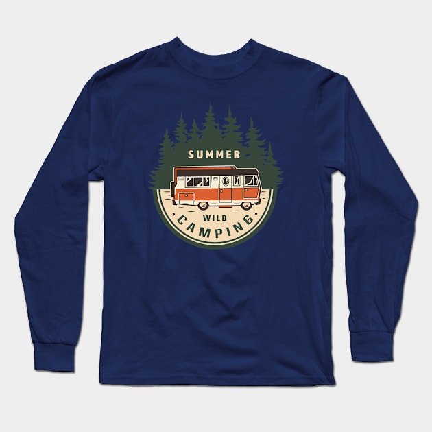 Summer Wild Camping Long Sleeve T-Shirt by MaiKStore